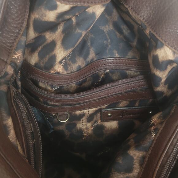 B Makowsky Burgundy Genuine Leather Gold Hardware - Picture 10 of 12